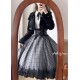 Faeries Daffodil Black Grey Check Corset Skirt(Reservation/Full Payment Without Shipping)